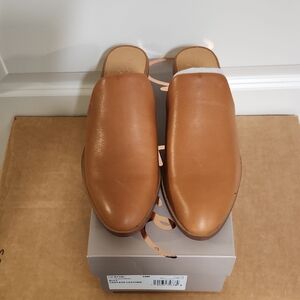 Crown Vintage Tan Leather Mules